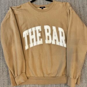 THE BAR Varsity Sweatshirt in Beige